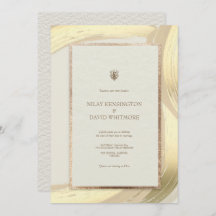 Rosa Dourada Watercolor Pincel Traça Casamento