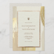 Rosa Dourada Watercolor Pincel Traça Casamento