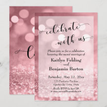 Rosa Dourado Brilho Cor-de-Rosa Bokeh Celebre Cono