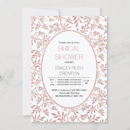 Convite Rosa dourado deixa chá de panela de casamento