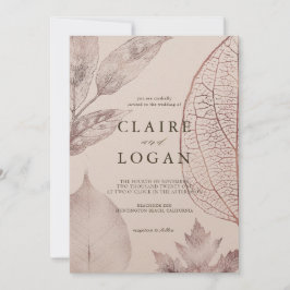 Convite Rosa Dourado Delicado Sai Do Casamento De Beige Ro