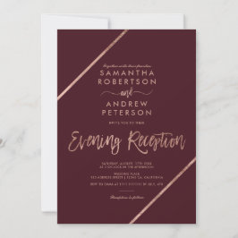 Convite Rosa dourado - dia do casamento