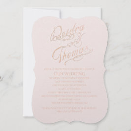 Convite Rosa Dourado Faux Glitter Invances