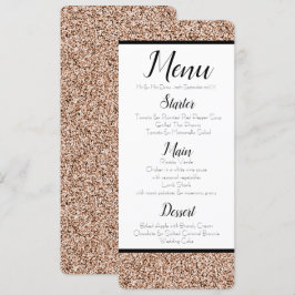 Convite Rosa Dourado Faux Glitter Menu