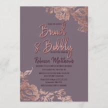 Rosa Dourado Floral Purple Mauch Brunch e Bubble