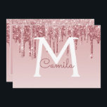Convite Rosa Dourado Glitter Quinceanera Salve a Data<br><div class="desc">Rosa Dourado Sparkle e Glitter Quinceanera Monographic Name e Initial Save the Date 15 Convite de aniversário. Este convite é perfeito para a Celebração de Glitter Quinceanera,  Rosa Dourada Sparkle,  que quer comemorar em Rosa Rosa Rosa Rosa Dourada.</div>