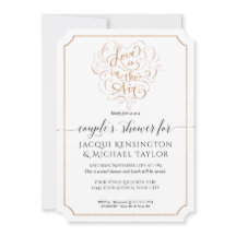 Rosa Dourado Glitter Script Love in Air Casal