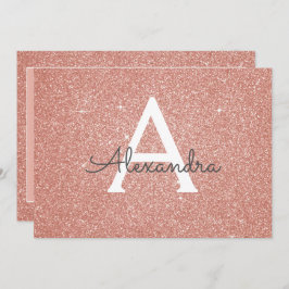 Convite Rosa Dourado Glitter Sweet 16 Salve a data