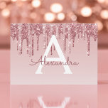 Convite Rosa Dourado Glitter Sweet 16 Salve a data<br><div class="desc">Rosa Dourado Sparkle e gotejando Glitter Doce Dezesseis Monogramas Nome e Salva Inicialmente o Convite de aniversário de Data. Este convite é perfeito para a Festa de aniversário Rosa Dourada Sparkle Glitter Sweet 16 que está a tentar comemorar em Rosa Rosa Rosa Rosa Rosa Dourada.</div>