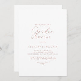 Convite Rosa Dourado Partido da Revelação do Gênero na Cal