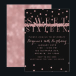 Convite Rosa, Dourado, Rosa e Preto, Moderno Glam, Festa 1<br><div class="desc">Personalizar para qualquer evento.</div>