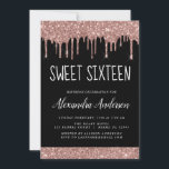 Convite Rosa Dourado Sparkle Glitter Doce Dezesseis Aniver<br><div class="desc">Cor-de-rosa-azul - Convite de aniversário Dourado e cintilante preto brilhante Doce 16. Este é o perfeito 16 anos de Aniversário convite para um Rosa moderno Dourado e brilhante Festa de aniversário brilhante brilhante brilhante brilhante brilhante brilhante. Entre em contato com o designer para encontrar itens personalizados correspondentes.</div>