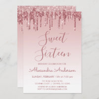 Rosa Dourado Sparkle Glitter Doce Dezesseis Aniver