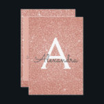 Convite Rosa Dourado Sparkle Glitter Doce Dezesseis Aniver<br><div class="desc">Rosa Dourado Sparkle Glitter Doce Dezesseis Monogramas Nome e Convite de aniversário Inicial. Este convite é perfeito para a Festa de aniversário Rosa Dourada Sparkle Glitter Sweet 16 que está a tentar comemorar em Rosa Rosa Rosa Rosa Rosa Dourada.</div>