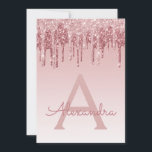 Convite Rosa Dourado Sparkle Glitter Doce Dezesseis Aniver<br><div class="desc">Cor-de-rosa-pincelado - Rosa Dourado Coletor Brilhante Brilhante Doce 16 Convite de aniversário com Nome do Monograma e Inicial. Este é o perfeito 16 anos de Aniversário convite para um Rosa moderno Dourado e brilhante Festa de aniversário brilhante brilhante brilhante brilhante de Ombre. Entre em contato com o designer para encontrar...</div>