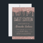 Convite Rosa Dourado Sparkle Glitter Doce Dezesseis Aniver<br><div class="desc">Cor-de-rosa-pincelado - Cinza Dourada e carvão com Rosa cintilante gotejando brilhante Convite de aniversário 16 . Este é o perfeito 16 anos de Aniversário convite para um Rosa moderno Dourado e brilhante Festa de aniversário brilhante brilhante brilhante brilhante brilhante brilhante. Entre em contato com o designer para encontrar itens personalizados...</div>