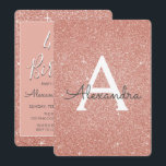 Convite Rosa Dourado Sparkle Glitter Party<br><div class="desc">Rosa Dourado Sparkle Glitter Girly Festa de aniversário Nome do Monograma e Convite de festas inicial. Este convite de 40 anos é perfeito para o Rosa Dourado Sparkle Glitter Girly Party,  que quer comemorar em Rosa Rosa Rosa Dourada.</div>