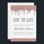 Convite Rosa Dourado Sparkle Glitter Sweet 16 Salve a data<br><div class="desc">Rosa Dourado - Rosa Esbranquiçada e Faísca Branca Derrubando a Brilhante Doce Dezesseis - Festa de aniversário de 16 Raparigas Salvem o Convite de Data. Este convite é perfeito para a Rosa Dourada Sparkle Glitter 16ª Festa de aniversário que procura celebrar na Rosa Rosa Rosa Rosa Rosa Dourada.</div>