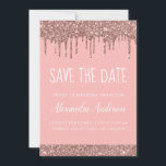 Convite Rosa Dourado Sparkle Glitter Sweet 16 Salve a data<br><div class="desc">Rosa Dourado - Blush Pink Sparkle Drips Glitter Sweet 16 - Festa de aniversário de 16 Meninas Salve o Convite de Data. Este convite é perfeito para a Rosa Dourada Sparkle Glitter 16ª Festa de aniversário que procura celebrar na Rosa Rosa Rosa Rosa Rosa Dourada.</div>