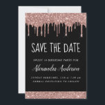 Convite Rosa Dourado Sparkle Glitter Sweet 16 Salve a data<br><div class="desc">Rosa Dourado - Blush Pink and Black Sparkle Dripando brilho Doce Dezesseis - Festa de aniversário de 16 Meninas Salve o Convite de Data. Este convite é perfeito para a Rosa Dourada Sparkle Glitter 16ª Festa de aniversário que procura celebrar na Rosa Rosa Rosa Rosa Rosa Dourada.</div>