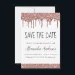 Convite Rosa Dourado Sparkle Glitter Sweet 16 Salve a data<br><div class="desc">Rosa Dourado - Rosa Esbranquiçada e Faísca Branca Derrubando a Brilhante Doce Dezesseis - Festa de aniversário de 16 Raparigas Salvem o Convite de Data. Este convite é perfeito para a Rosa Dourada Sparkle Glitter 16ª Festa de aniversário que procura celebrar na Rosa Rosa Rosa Rosa Rosa Dourada.</div>