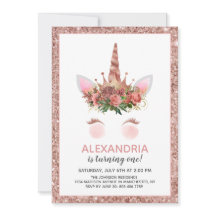 Rosa Dourado Unicorn Princess Birthday