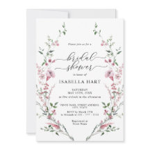 Rosa Dusty Blush Wild Flower Chá de panela Rosa