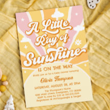 Rosa e Amarelo Você é meu Chá de fraldas Sol