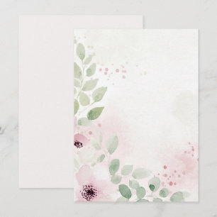 Convite Rosa e burgundy floral em aquarela Casamento em br