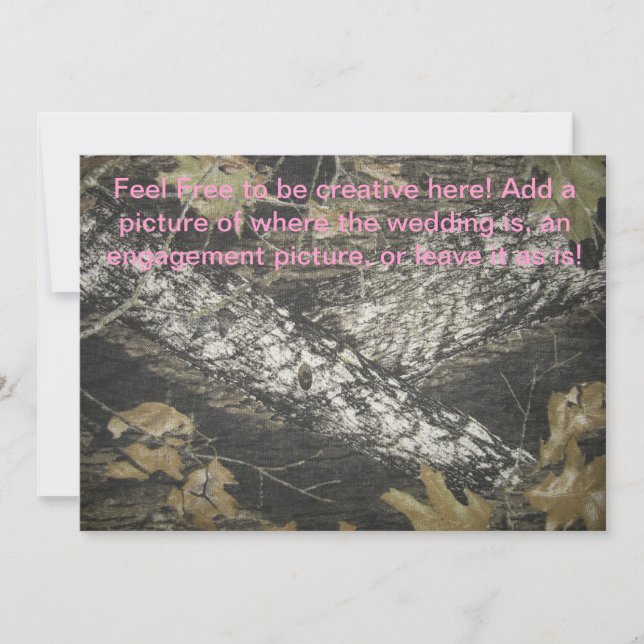 Convite Rosa e Camo (Frente)