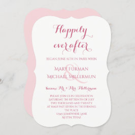 Convite Rosa e Recepção de casamento Postada rosa esbranqu