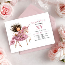 Convite Rosa Empoeirado Aniversário de 2 anos da M