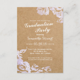 Convite Rosa Floral Simples Elegante Prata Faux