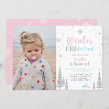 Rosa & Mint | Winter Onederland Girl primeiro aniv
