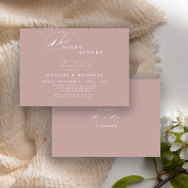 Convite Rosa moderno antes do Janto de ensaio