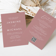 Rosa moderno com poeira, tudo em um casamento de c