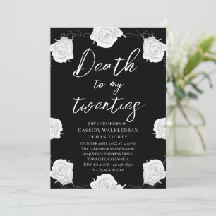 Convite Rosa Morte aos meus 20 anos aniversário de 30 anos