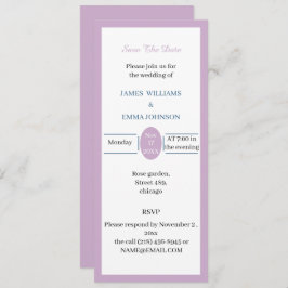 Convite Rosa Personalizado Simples Salvar A Data