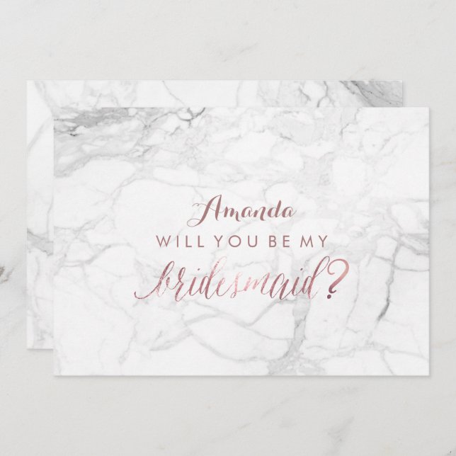 Convite Rosa PixDezines Dourado Você Será Minha Garota (Frente/Verso)