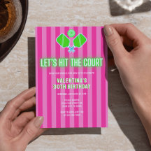 Rosa Préppy e Listras Verdes de Aniversário de Pic