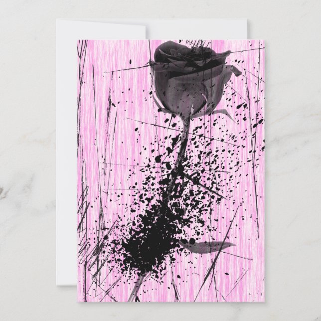 Convite Rosa Punk Lolita Sweet 16 Invitation (Frente)