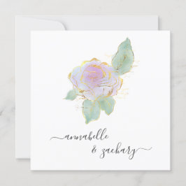 Convite *~* ROSA QR RSVP Dourado Glitter AR12 Casamento In