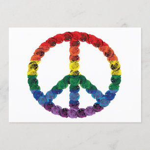 Convite Rosa Rainbow - Sinal de paz