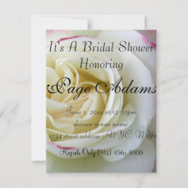 Convite Rosa Romântico Chá de panela Brilhante