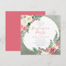 Rosa Rosa Elegante | Festa de Formatura em Moldura