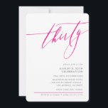 Convite Rosa-rosa-quente Mínimo da Calligrafia 30<br><div class="desc">por kat massard / WWW.SIMPLYSWEETPAPERIE.COM Adorem o design,  mas gostariam de ver algumas mudanças - outro esquema de cores,  produto,  adicionar uma fotografia ou adaptar para uma ocasião diferente - sem preocupações,  simplesmente contactem-me,  kat@simplysweetPAPERIE.com Tenho o prazer de ajudar!</div>