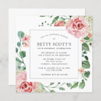 Rosa Rosa Rosa Rosa Floral 90 Festa de aniversário