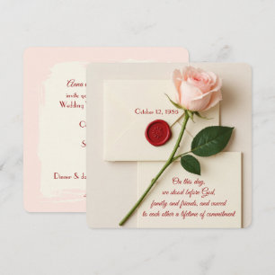 Convite Rosa Rosa Rosa Rosa Rosa Rosa De Casamento Renováv