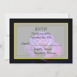 Convite Rosa Roxa em RSVP Preto