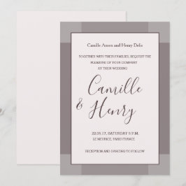 Convite Rosa taupe blush cinza lilac elegante casamento mo